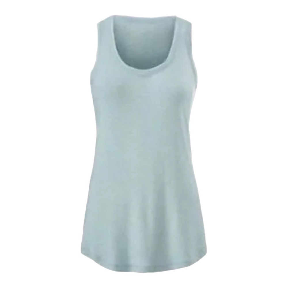 CAbi EUC Iris Tank Blue Sky Sleeveless Top Tank Ruffle Neckline Detailed #5197
